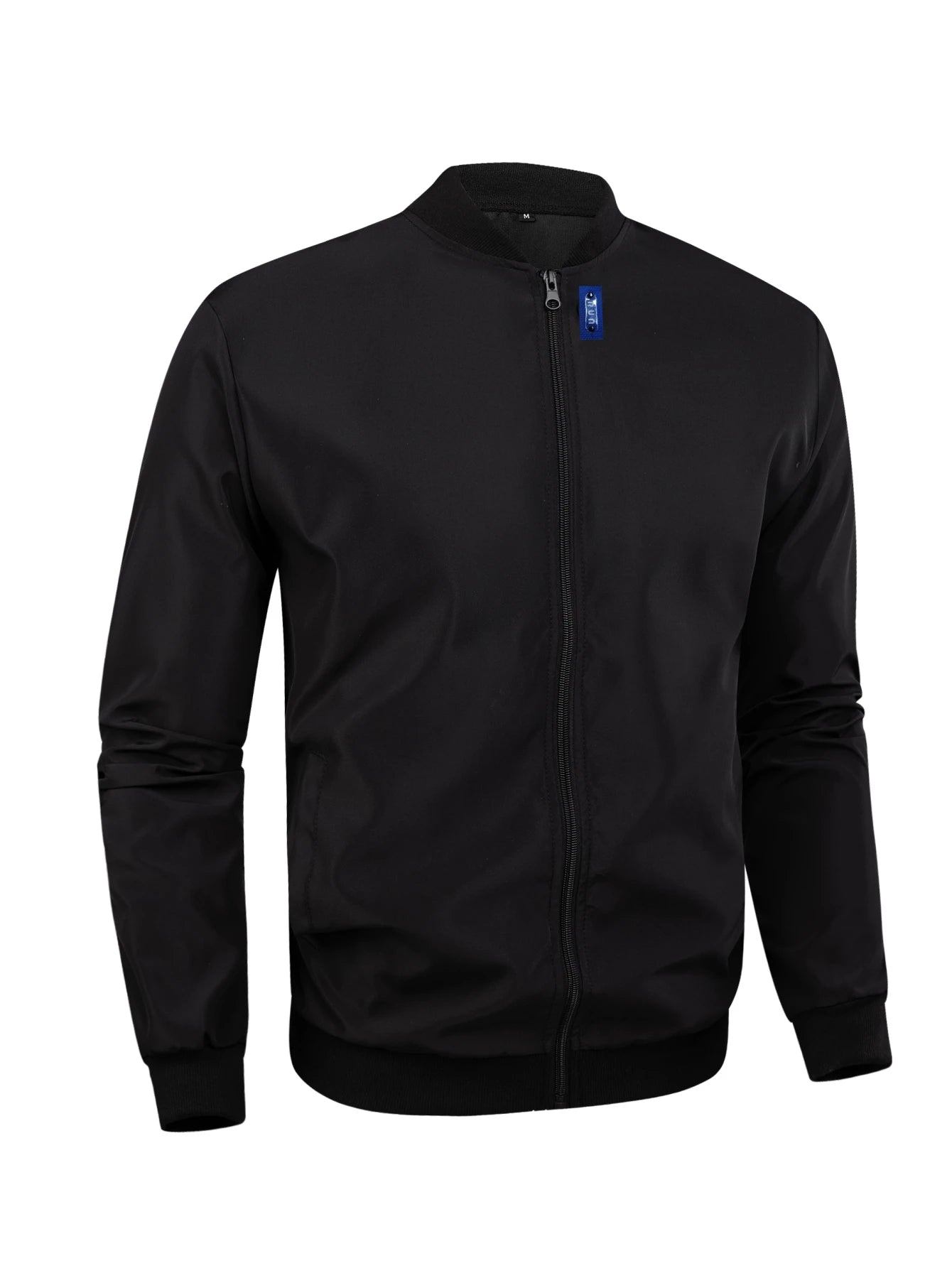 2025 Spring and Autumn New Baseball Collar Short Loose Solid Color Jacket Men's Business Casual Thin Coat Trend