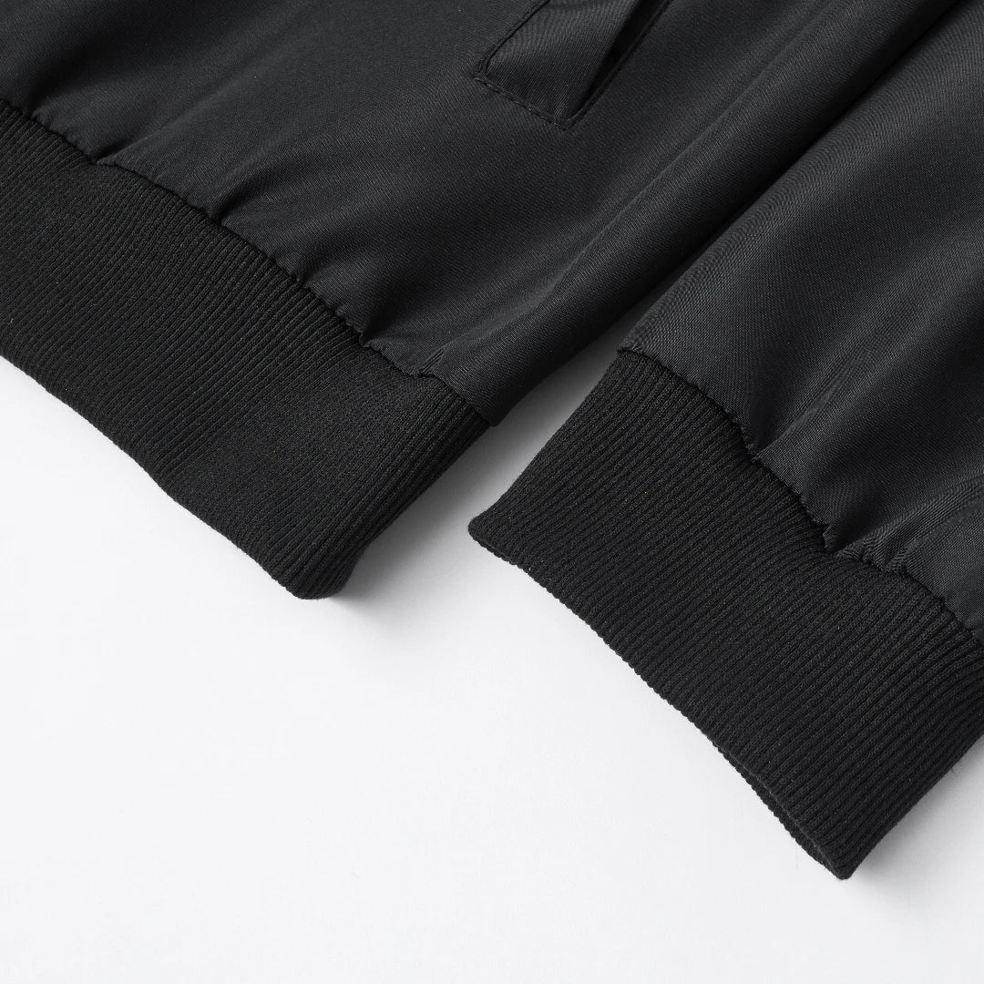 2025 Spring and Autumn New Baseball Collar Short Loose Solid Color Jacket Men's Business Casual Thin Coat Trend