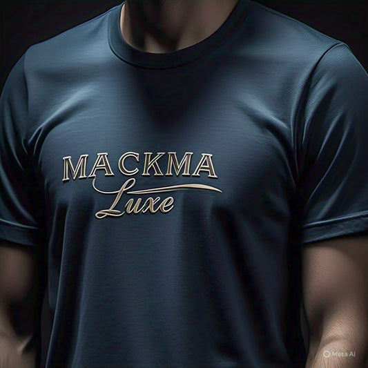 Men’s Slim Fit Blue T-Shirt – Stylish Fitted Casual Tee by Mack Maluxe