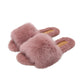Women's Suede Flat Slippers – Breathable & Stylish in Solid Colors