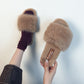 Women's Suede Flat Slippers – Breathable & Stylish in Solid Colors