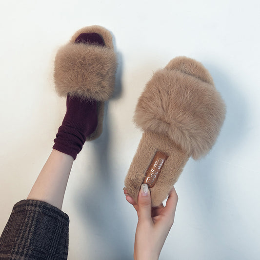 Women's Suede Flat Slippers – Breathable & Stylish in Solid Colors