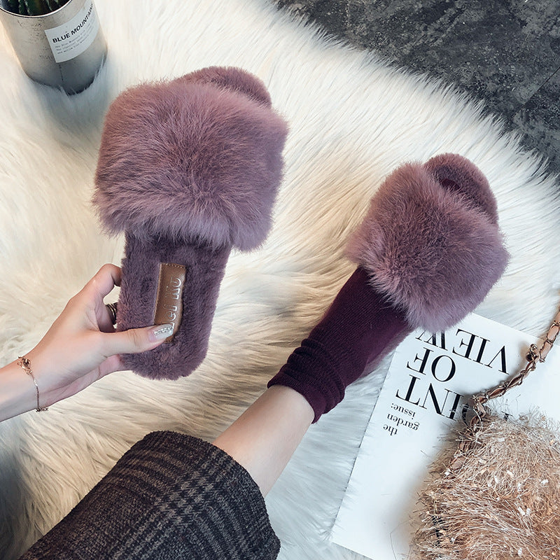 Women's Suede Flat Slippers – Breathable & Stylish in Solid Colors