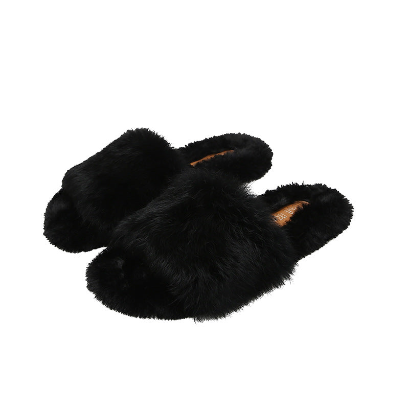 Women's Suede Flat Slippers – Breathable & Stylish in Solid Colors