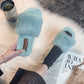 Women's Suede Flat Slippers – Breathable & Stylish in Solid Colors