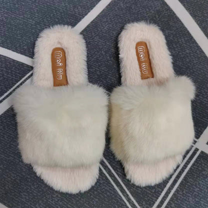 Women's Suede Flat Slippers – Breathable & Stylish in Solid Colors