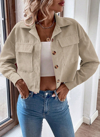 Women Short Button Jacket