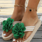 Luxury Women’s Slippers with Top Flower