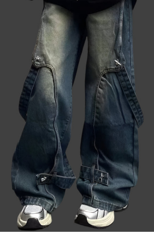 Y2K Loose Fit Wide-Leg Jeans – Unisex Streetwear