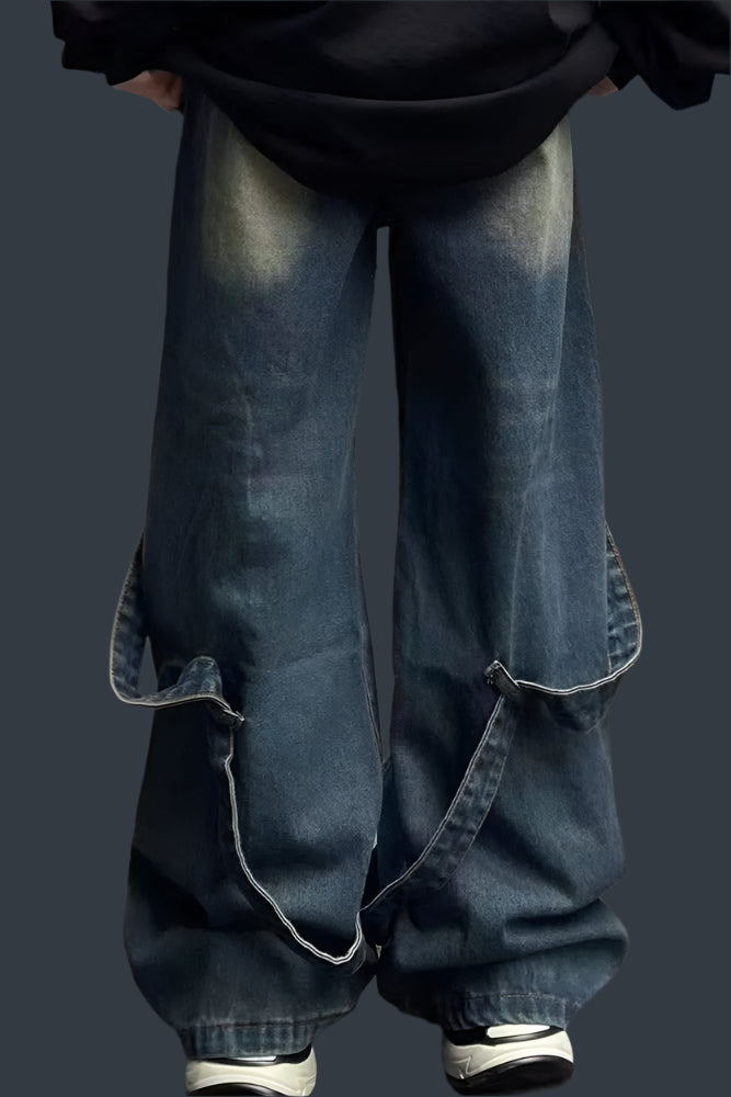 Y2K Loose Fit Wide-Leg Jeans – Unisex Streetwear