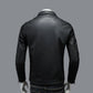 Men’s PU Leather Lapel Jacket – Oversized Moto Workwear