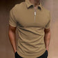 Men’s Zip Polo Shirt – Casual Streetwear Tee