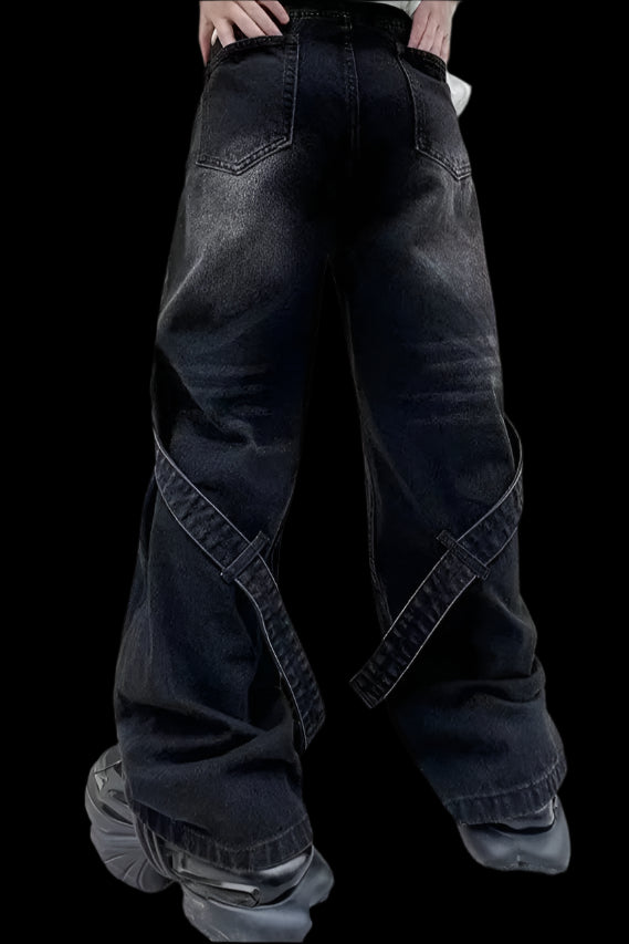 Y2K Loose Fit Wide-Leg Jeans – Unisex Streetwear