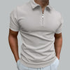 Men’s Zip Polo Shirt – Casual Streetwear Tee