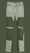 Retro Flared Splice Jeans – Unisex Baggy Streetwear