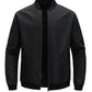 2025 Spring and Autumn New Baseball Collar Short Loose Solid Color Jacket Men's Business Casual Thin Coat Trend