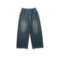 Vintage Loose-Fit Distressed Denim Workwear Pants – Unisex