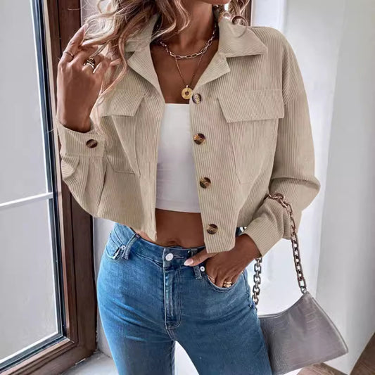 Women Short Button Jacket